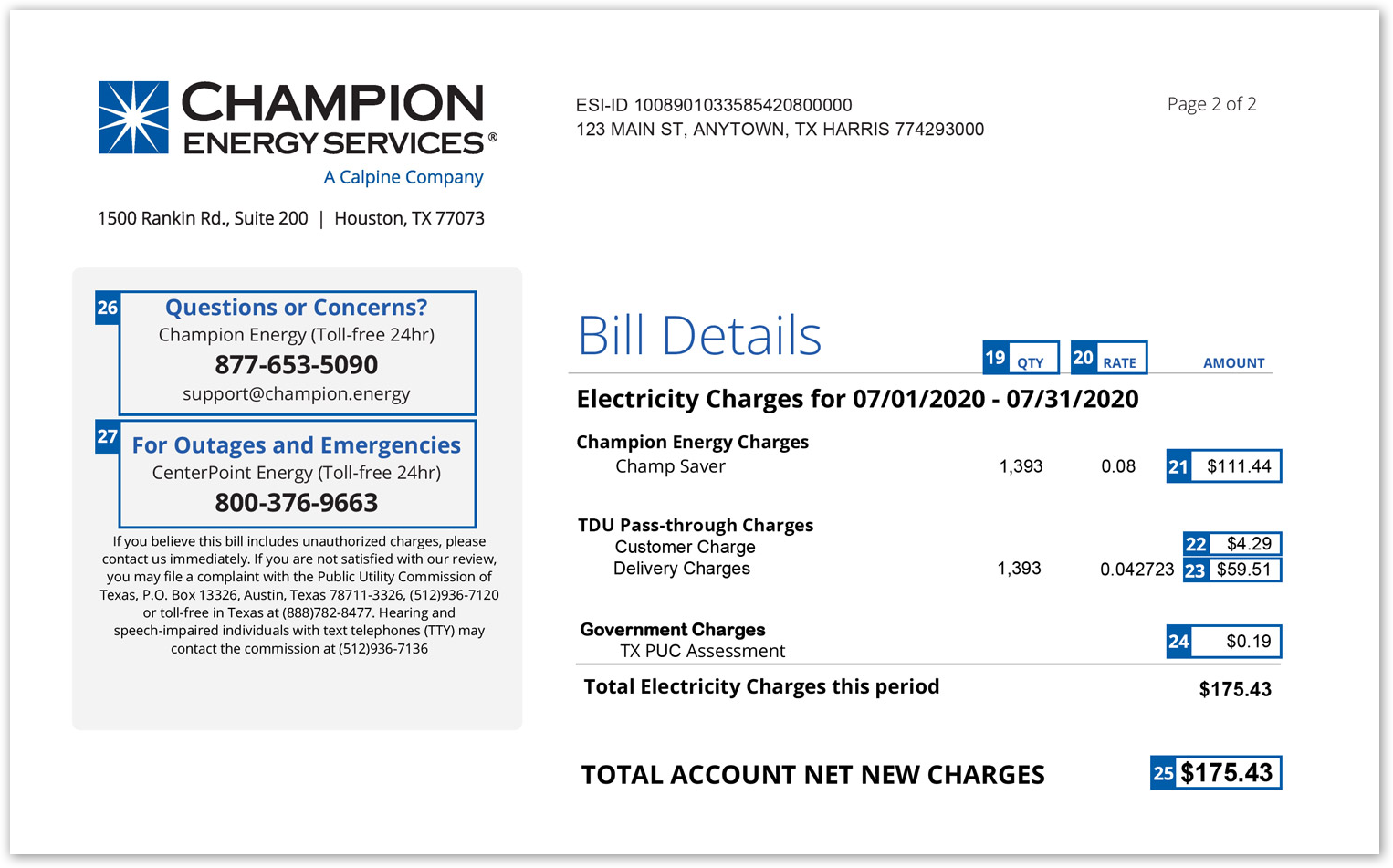 champion utility bill pay