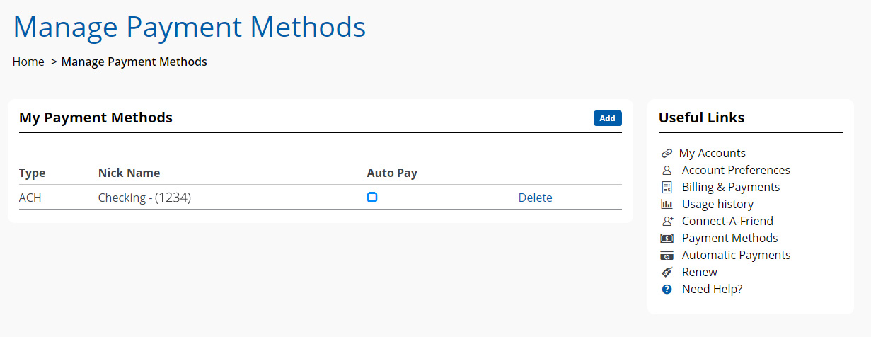 CustomerPortal-ManagePayment