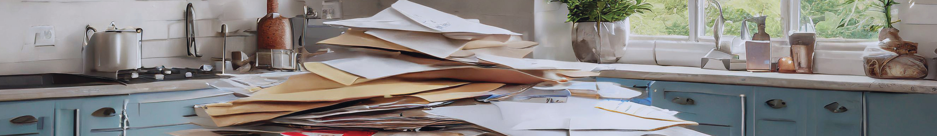 letters on counter