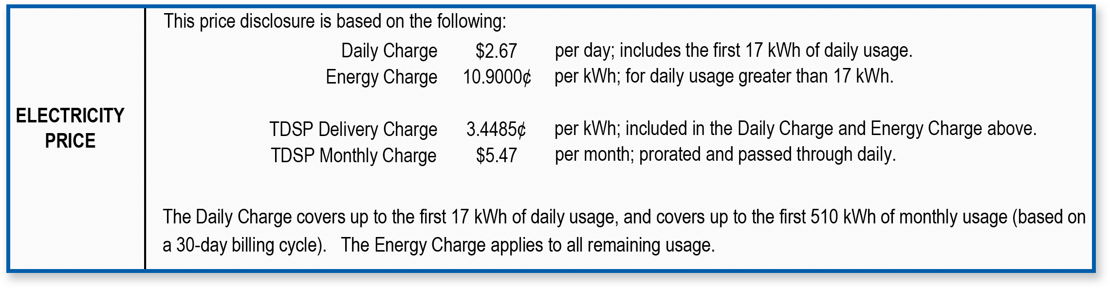 Example of Pre Paid Plan PrePaid